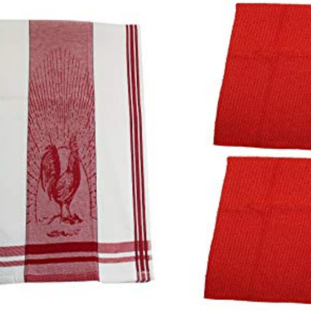 William Sonoma Red Rooster Towel Set